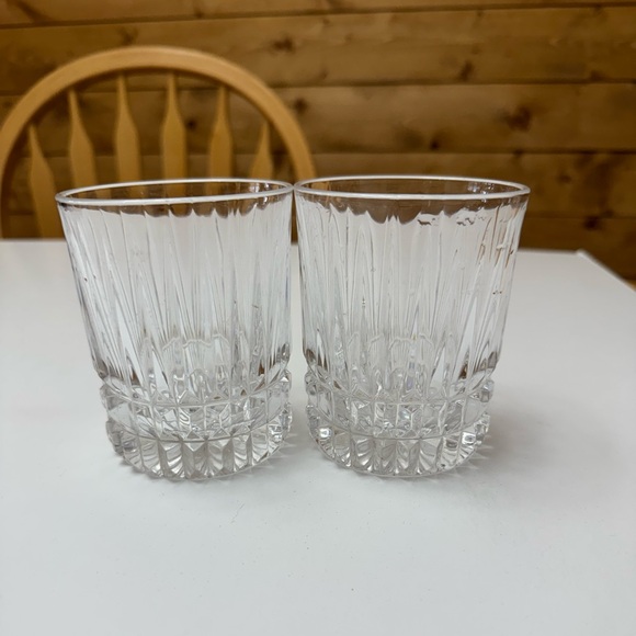 Fostoria Other - Set of 2 Vintage Crystal Double Old Fashioned Highball Glasses